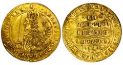 GREAT BRITAIN. Triple Unite, 1644-OX. Oxford Mint. Charles I (1625-49). PCGS AU-55 Secure Holder