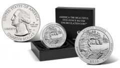2018-P Apostle Island National Lakeshore Uncirculated Five Ounce Silver Coin and Packaging