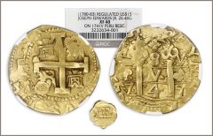 1741 Lima Mint gold 8-escudo piece
