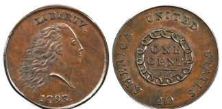 1804 Dollar Among PCGS-Certified Coins in Heritage’s Long Beach Expo Auctions 1793 chain cent PCGS MS65