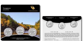 US Mint Sales: Voyageurs 3-Coin Set Debuts 2018 Voyageurs National Park Quarter Three-Coin Sets