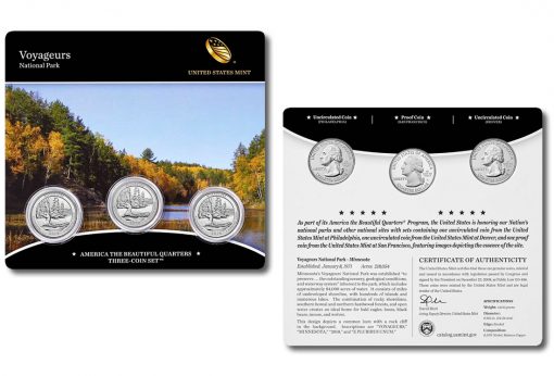 2018 Voyageurs National Park Quarter Three-Coin Sets