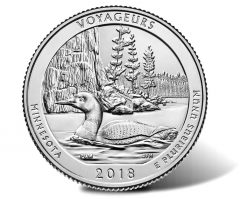 2018 Voyageurs National Park Quarter – reverse