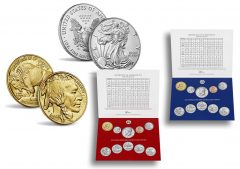 2018 proof Gold Buffalo, uncirculated Silver Eagle, Mint Set