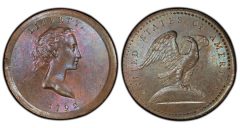 1792 Eagle on Globe pattern 25c