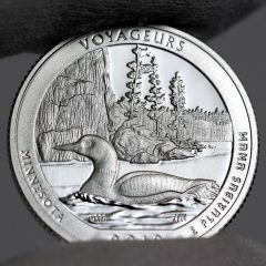 Photo of Silver 2018-S Proof Voyageurs National Park Quarter – Reverse
