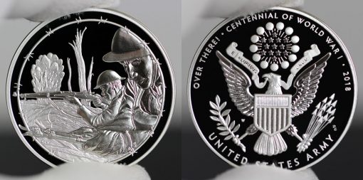 Photo of World War I Centennial 2018 Army Silver Medal - Obverse and Reverse