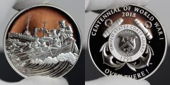 Photo of World War I Centennial 2018 Coast Guard Silver Medal - Obverse and Reverse