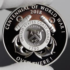 Photo of World War I Centennial 2018 Coast Guard Silver Medal - Reverse