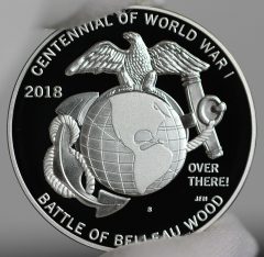 Photo of World War I Centennial 2018 Marine Corps Silver Medal - Reverse-a