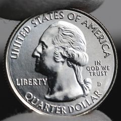 Photo of clad 2018-D Uncirculated Voyageurs National Park Quarter – Obverse