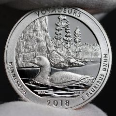 Photo of clad 2018-S Proof Voyageurs National Park Quarter – Reverse