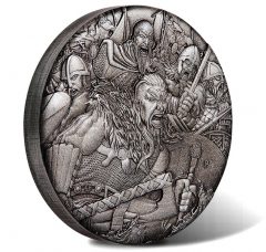 Vikings 2018 2oz Silver Antiqued High Relief Coin