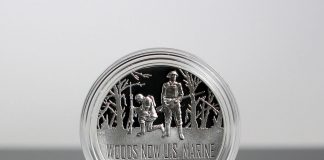 World War I Centennial 2018 Marine Corps Silver Medal Photos World War I Centennial 2018 Marine Corps Silver Medal - Obverse, Encapsulated