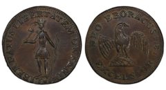 1787 NY Excelsior Standing Indian Eagle on Globe