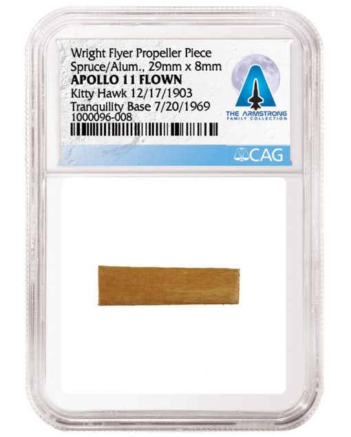 1903 Wright Flyer Propeller Piece Apollo11 Flown Kitty Hawk 12-17-1903 and Tranquility Base 7-20-1969