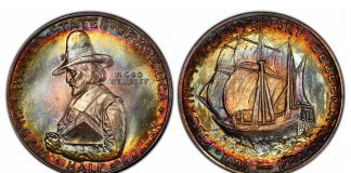 Spectacular J&L Commemorative Coin Exhibit at ANA August 2018 World’s Fair of Money 1920 Pilgrim 50c PCGS MS68