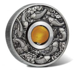 2018 $1 Good Luck Rotating Charm 1oz Silver Antiqued Coin - Reverse