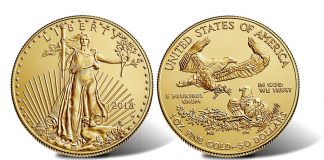 2018-W $50 Uncirculated American Gold Eagle Released 2018-W $50 Uncirculated American Gold Eagle - Obverse and Reverse