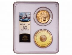 SS Central America coin with gold dust - obverse