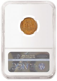 1943 Bronze 1C NGC Au 53 BN Don Lutes Jr. Discovery Specimen - Reverse