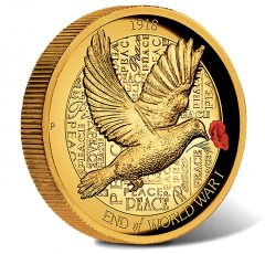 2018 End of WWI 100th Anniversary 2oz Gold Proof High Relief Coin