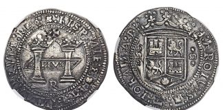 1538 8 Reales Silver Dollar May Realize $500,000+ in Heritage Aug. 17 Philadelphia Sale Charles and Johanna Early Series Rincon 8 Reales