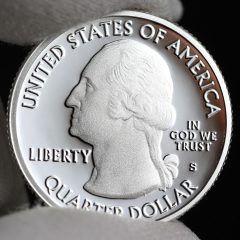 Photo of Silver 2018-S Proof Cumberland Island National Seashore Quarter - Obverse