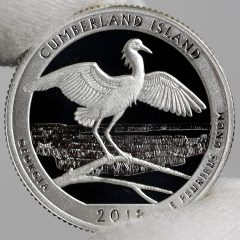 Photo of Silver 2018-S Proof Cumberland Island National Seashore Quarter - Reverse