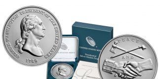 George Washington & John Adams Presidential Silver Medal Pricing and Images US Mint Product Images for George Washington Presidential Silver Medal