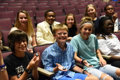 Students proudly hold their new Cumberland Island National Seashore quarter