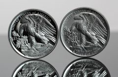2018 Proof American Palladium Eagle and 2017 Bullion American Palladium Eagle - Reverses
