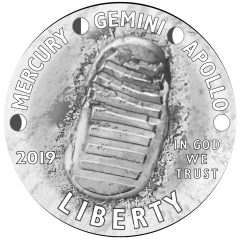 2019 Apollo 11 50th Anniversary Commemorative Coin Design - Obverse