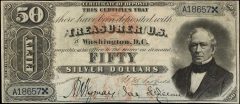 Friedberg 324c. 1878 $50 Silver Certificate of Deposit. PCGS Currency Very Fine 30