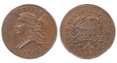 1/2C 1793 PCGS AU53 CAC