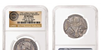 NGC-Certified Newman Coins Top $60 Million 1792_Newman_LargeEagle_50C_GWashington_Presiden