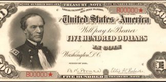 Stack’s Bowers October 2018 Baltimore Paper Money Sale Tops $11.1 Million 1891 $500 Treasury Note Face Proof Pair