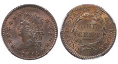 1C 1814 PCGS MS 66 RB