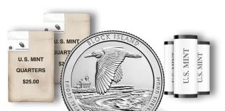 2018 Block Island Quarters for Rhode Island Released Block Island quarter, rolls and bags