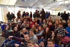Kids at Block Island quarter ceremony - holding free quarter