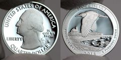 Photos of Silver 2018-S Proof Block Island National Wildlife Refuge Quarter