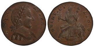 PCGS to Display Fabled Brasher Doubloon at January 2019 Long Beach Coin and Currency Show 1787 NY Nova Eborac Large Head