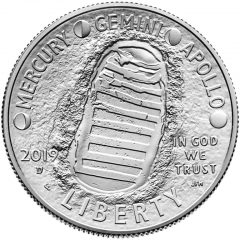 2019-D Uncirculated Apollo 11 50th Anniversary Half Dollar - Obverse