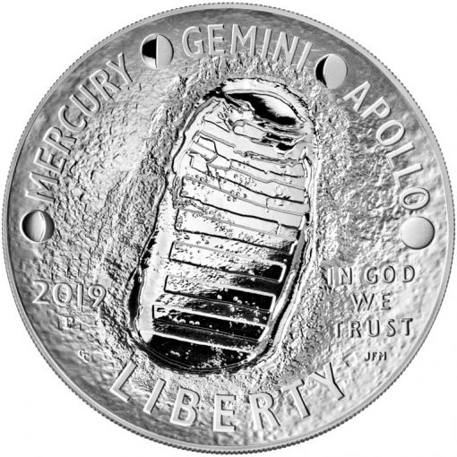 2019-P Proof Apollo 11 50th Anniversary Five Ounce Silver Dollar - Obverse