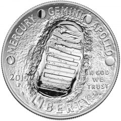 2019-P Proof Apollo 11 50th Anniversary Silver Dollar - Obverse