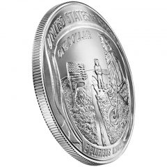 2019-P Uncirculated Apollo 11 50th Anniversary Silver Dollar - Reverse Angle