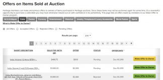 Heritage’s Make An Offer Program Now Displays Pending, Rejected and Accepted Offers Heritage Offers