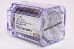 NGC certified canceled coin die (1996-S $1 Olympic Tennis)