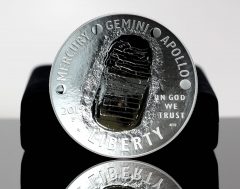 2019-P Proof Apollo 11 50th Anniversary Five Ounce Silver Dollar - Obverse