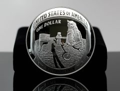 2019-P Proof Apollo 11 50th Anniversary Five Ounce Silver Dollar - Reverse,a